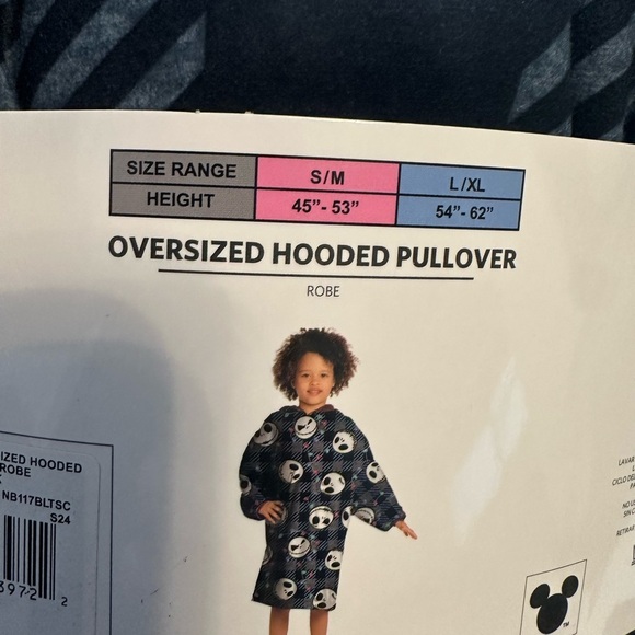 Disney Nightmare Before Christmas Oversized Hooded Pullover, Size S/M - Picture 5 of 5